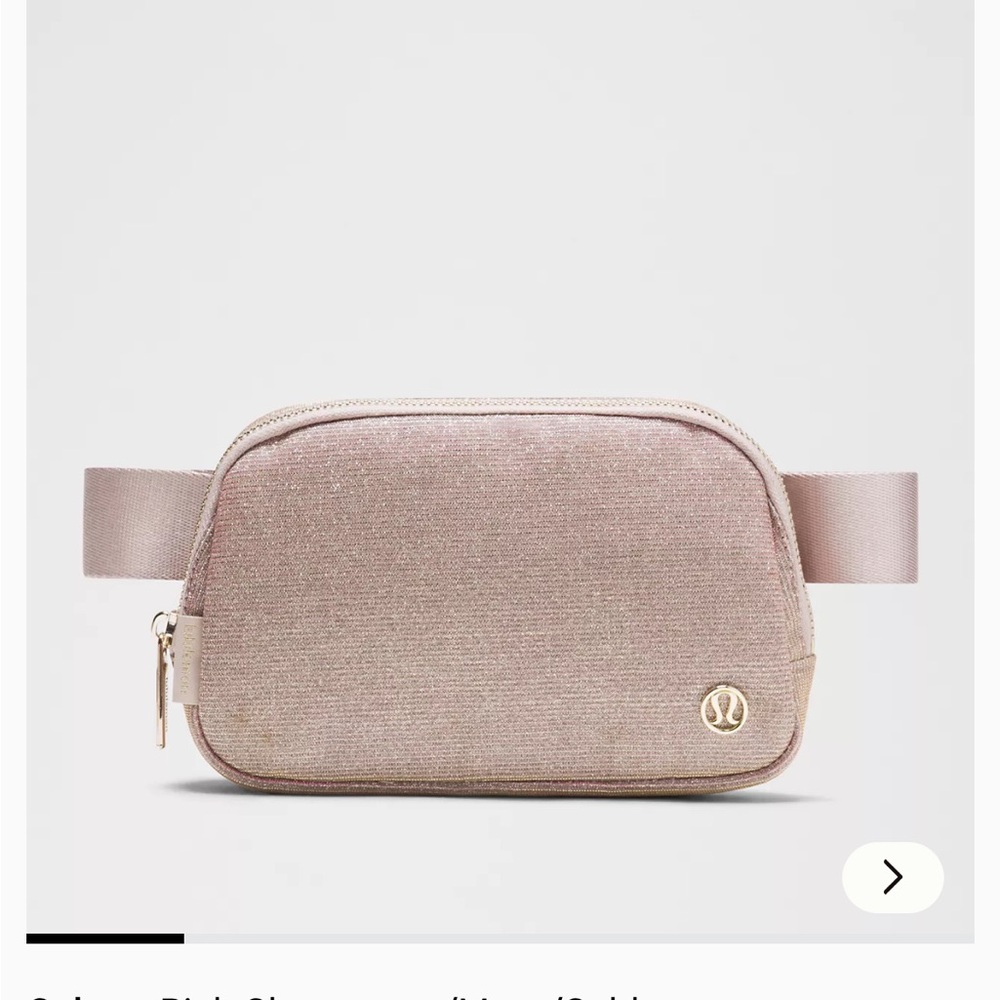 NWT Lululemon Metallic Pink Every day Belt Bag